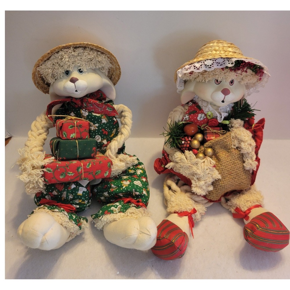 House of Lloyd Christmas Around World 15"‎ Floyd & Flossie Bunnies Bunny Dolls